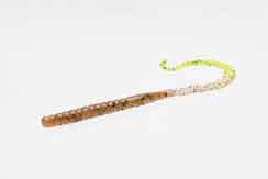 Zoom Magnum Worm 9" 20/bag Pumpkin Chartreuse Tail