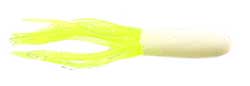 Big Bite Crappie Tubes 1.5" 10ct White/Chartreuse