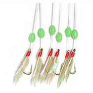 Tubertini T-106 Sabiki Fishing Rig – Size 9, Red Fish Skin, Similar To Yamashita 106