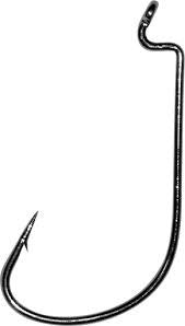 Mustad Mega Bite Worm Hook Black Nickle 5ct Size 5/0