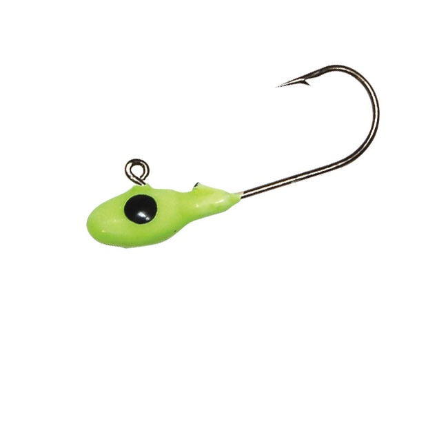 Bobby Garland Mo Glo Jig Head 1/8oz 10ct Chartreuse Glo