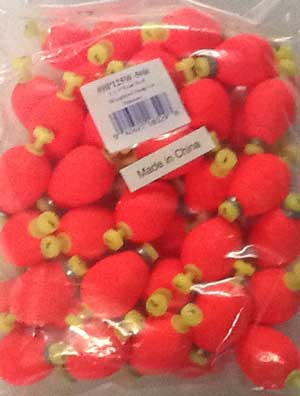 Betts Snap On Weighted Pear 1.25in 50ct Red