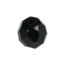 Top Brass Glass Beads 6mm 20ct Black