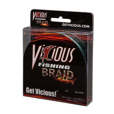 Vicious Braided Line Moss Green 150yd 30lb