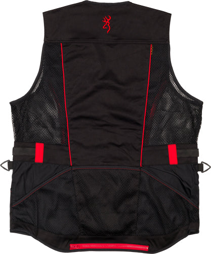 Browning Ace Shooting Vest - R-hand Xl Black/red Trim