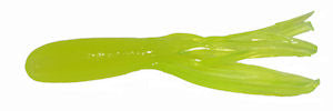 Big Bite Crappie Tubes 1.5" 10ct Glow/Chartreuse