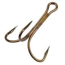 Mustad Treble Hook Bronze 25ct Size 4