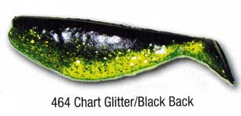 Luckie Strike Shad Minnow MC 4" 50ct Chart Glitter/Black Back