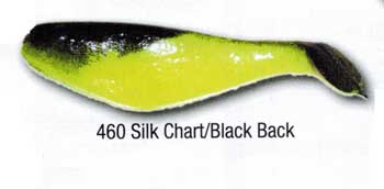 Luckie Strike Shad Minnow MC 5" 10ct Silk Chart/Black Back