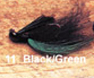 Arkie 1/8 Bucktail 6/cd Black/Green