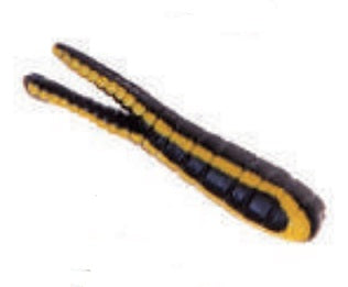 Betts Spin 1/8 Value Pack Split Tail Black/Yellow Stripe