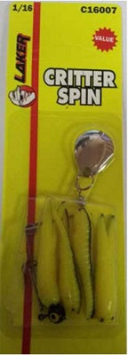 Eagle Claw Laker Critter Spin 1/8 Yellow/Black/Stripe