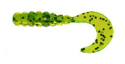 Big Bite Fat Grub 2" 10ct Chartreuse/Pepper