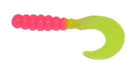 Big Bite Fat Grub 2" 10ct Bubble Gum/Chartreuse