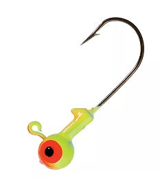 Eagle Claw Jig Head 3/4oz 10ct Chartreuse/Orange