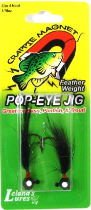 Leland Pop Eye Jig 1/32 2ct Black/Black