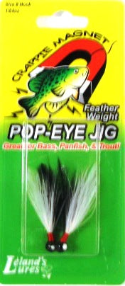 Leland Pop Eye Jig 1/32 2ct Black/White-Black