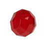 Top Brass Glass Beads 8mm 20ct Red