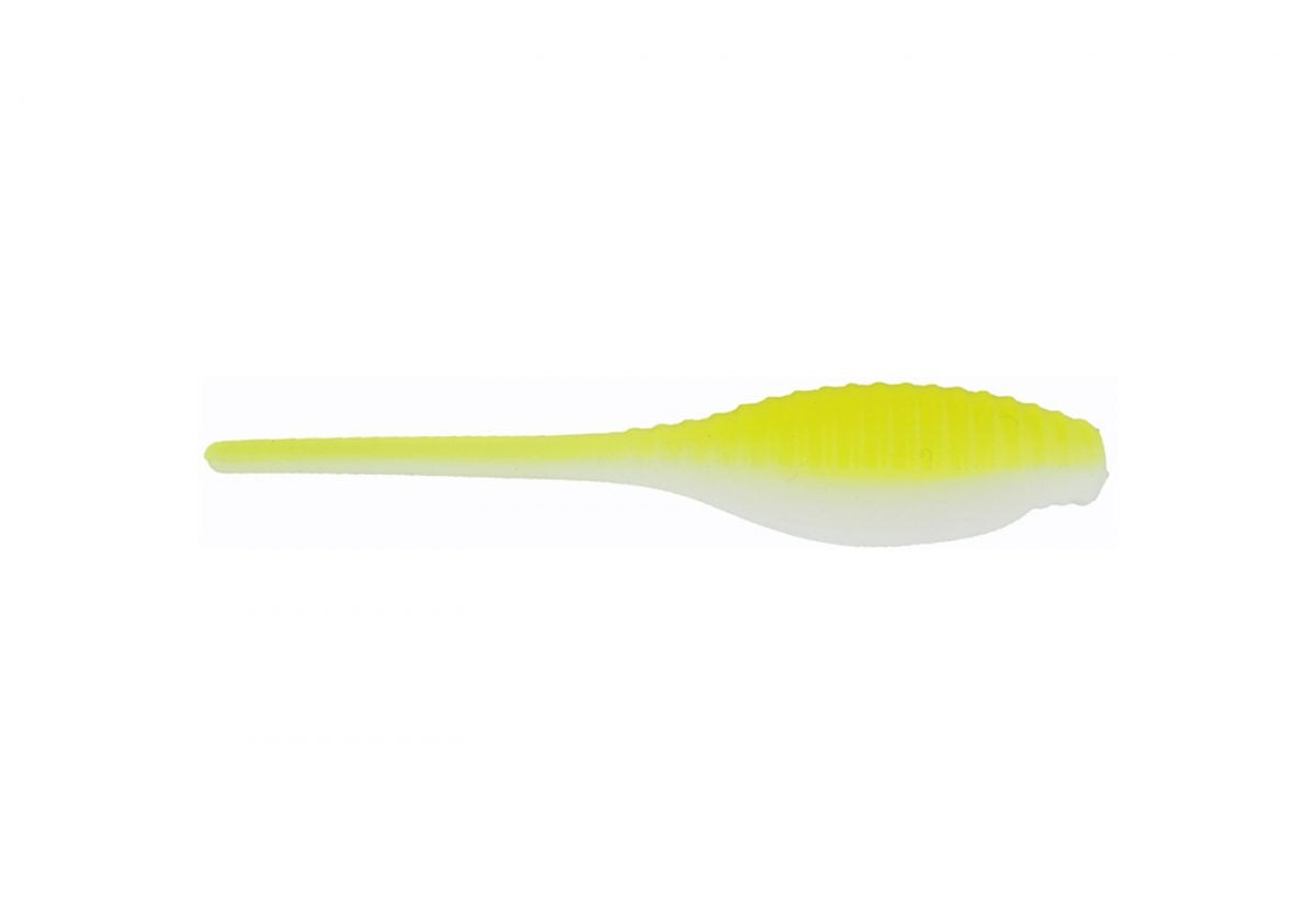 Bass A Pro Tiny Shad 2" 15ct Chartreuse White