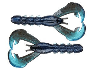 Strike King Rage Baby Craw 3” 9pk Black Blue Swirl