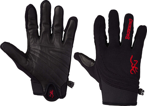 Browning Ace Shooting Gloves - Large Black/red Trim