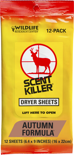 Wrc Dryer Sheets Scent Killer - Autumn Formula 12-pack