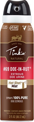 Tinks Deer Lure #69 Doe-in-rut - Hot Shot Mist 3oz. Aerosol